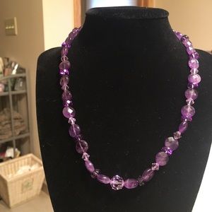 Purple costume necklace